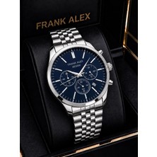 Frank Alex Kronometreli Kadran 2 Yıl Garantili Çelik Kordon 3 Atm Erkek Kol Saati FG.X7273.2
