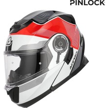 Acerbis Serel 22-06 Kask Beyaz Kırmızı