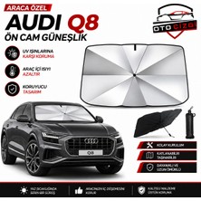 OtoÇizgi Audi Q8 Şemsiye Tip Ön Cam Güneşliği Katlanabilir Uv Korumalı Araç Cam Güneşlik