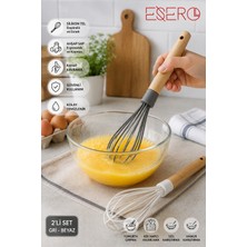 Esero 2'li Silikon Çırpıcı Seti ile Mutfakta Pratik ve Konforlu Kullanım