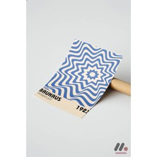 Modiwa Design Bauhaus Mavi Dalga Deseni Yüksek Kalite Duvar Afişi - Modern Ev Dekorasyonu