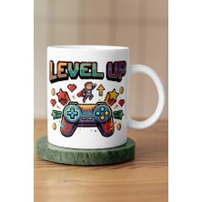 Mithor Shop Level Up Piksel Art Tasarım Kupa