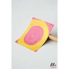 Modiwa Design Pembe Sarı Spiral Soyut Yüksek Kalite Duvar Afişi - Modern Ev Dekorasyonu