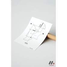 Modiwa Design Minimal Çizgi Kompozisyon Yüksek Kalite Duvar Afişi - Modern Ev Dekorasyonu