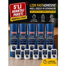 Leon Premium *5 Adet*ultra Çok Güçlü ve Hızlı Japon Yapıştırıcı 200 Ml+ 50 gr