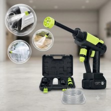 Universal Carub Oto Yıkama Tabanca 300W 6 Kademe Şarjlı ve Yedek Batarya + Çantalı