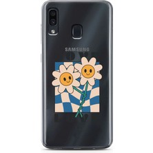 Moonset Samsung Galaxy A20/A30 Uyumlu Baskılı Yumuşak Silikon Şeffaf Telefon Kılıfı