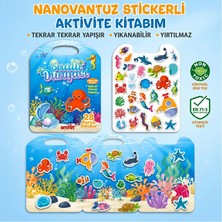 Apexma Nano Vantuzlu Bitmeyen Su Altı Yaşam Temalı 28 Parça Sticker Seti - Yıkanabilir Yırtılmaz Eğitici Tekrar Tekrar Yapışan Çıkartma Set