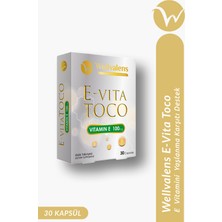 Wellvalens E-vita Toco E Vitamini 100mg - Yüksek Antioksidan Destek 30 Kapsül