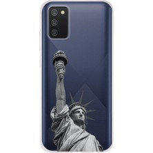 Moonset Samsung Galaxy A02S Uyumlu Baskılı Yumuşak Silikon Şeffaf Telefon Kılıfı