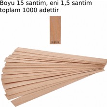 X-Perk Toptan Doğal Ahşap Mum Fitili 15 cm x 1,5 cm 1000 Adet Ahşap Mum Fitili El Yapımı Mum Yapımı Için