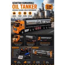 Begin Power Uzaktan Kumandalı Tanker Tır 1:24 Ölçek Şarjlı Oyuncak Tır 2.4ghz Yakıt Tankeri Kamyon