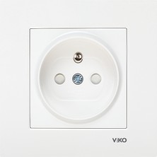Viko Karre Ups Toraklı Priz Çocuk Korumalı Mekanizma+Kapak Beyaz (Çerçeve Dahildir)