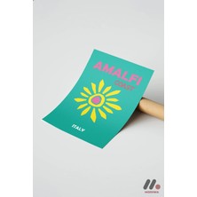 Modiwa Design Amalfi Kıyısı Posteri, Çerçevesiz Yüksek Kalite Duvar Afişi - Seyahat Severlere Hediye