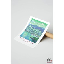 Modiwa Design Vancouver Seyahat Posteri, Çerçevesiz Yüksek Kalite Duvar Afişi - Seyahat Severlere Hediye