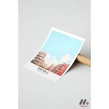 Modiwa Design Dhaka Şehir Posteri, Çerçevesiz Yüksek Kalite Duvar Afişi - Seyahat Severlere Hediye