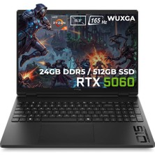 Hp Hyperx Omen 15-GB0003NT Amd Ryzen 5-240 Geforce Rtx 5060 8gb Gddr7 24GB Ddr5 512GB SSD 15.3 Inç Wuxga 165Hz 6.5ms IPS W11 Home Gaming Laptop (D2QV8EA)