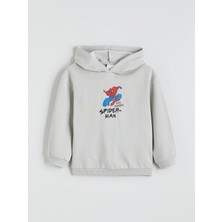 Lc Waikiki Yeni Sezon Spider-Man Baskılı Erkek Çocuk Kalın Sweatshirt