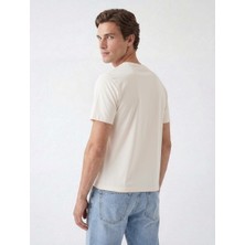 Noux Pamuk Basic Esnek Bisiklet Yaka T-Shirt