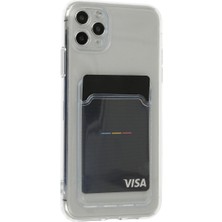 Akıllı Bayi Apple Iphone 11 Pro Max Kılıf Kart Şeffaf Silikon - Şeffaf Aby