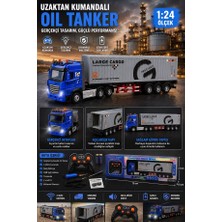 Begin Power Uzaktan Kumandalı Konteyner Tır 1:24 Ölçek Şarjlı Oyuncak Tır 2.4ghz Işıklı Müzikli Kamyon