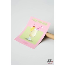 Modiwa Design Pina Colada Kokteyl Posteri Yüksek Kalite Duvar Afişi - Mutfak Dekorasyonu