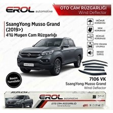 Erol Otomotiv Ssangyong Musso Grand (2019 ve Sonrası) Uyumlu 4'lü Mugen Cam Rüzgarlığı Takımı