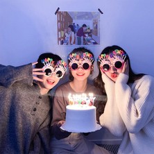 Akıllı Bayi Happy Birthday Yazılı Pembe Fuşya Renk Parti Gözlüğü 12X7 cm Aby