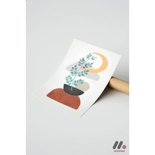Modiwa Design Boho Saksı Bitki, Çerçevesiz Yüksek Kalite Duvar Afişi - Modern Ev Dekorasyonu
