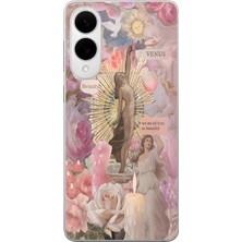 Moonset Samsung Galaxy S25 Edge Uyumlu Baskılı Yumuşak Silikon Şeffaf Telefon Kılıfı