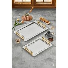 Cosiness Çelik 2 Li Servis Tepsi Set