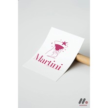 Modiwa Design Martini Zarif Poster Yüksek Kalite Duvar Afişi - Mutfak Dekorasyonu