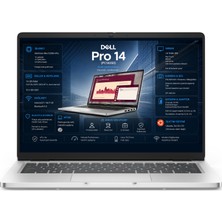 Dell Pro 14 PC14250 Intel Core Ultra 5 235U Vpro 16GB Ddr5 512GB SSD14" Fhd+ Freedos IPS Taşınabilir Bilgisayar