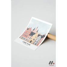 Modiwa Design Odense Danimarka Posteri, Çerçevesiz Yüksek Kalite Duvar Afişi - Seyahat Severlere Hediye