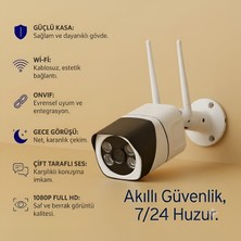 Invicta Full Hd 1080P Gece Görüşlü Su Geçirmez Çift Yönlü Sesli Güçlü Kasa Dış Mekan Sabit Güvenlik Kamerası (Wi-Fi, Micro Sd Destekli)