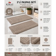 Kiraz Havlu Bornoz Bambu Jakarlı 50x100 Banyo ve Lavabo Paspası
