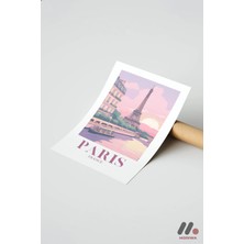Modiwa Design Paris Seyahat Posteri, Çerçevesiz Yüksek Kalite Duvar Afişi - Seyahat Severlere Hediye
