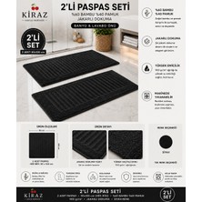 Kiraz Havlu Bornoz Bambu 50 x 100  Yüksek Emici Lüks Ayak Havlusu - Iki Adet