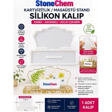 Stonechem Epoksi Kartvizitlik Silikon Kalıp – Masaüstü Stand Reçine Kalıbı, Dekoratif Kartlık Kalıbı 28X21,5 cm No:2