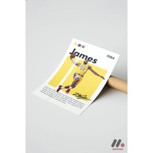 Modiwa Design Lebron James Basketbol Posteri Yüksek Kalite Duvar Afişi - Spor Severlere Hediye