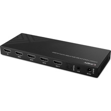 Lindy LIN-38535 1 Port Giriş 4 Port Çıkış HDMI 2.1 4K 48GBPS Görüntü Çoklayıcı