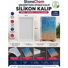 Stonechem 35X25 cm Dikdörtgen Epoksi Tepsi Silikon Kalıp – Sunumluk, Servis Tepsisi ve Reçine Döküm Kalıbı