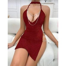 LA VIOR STYLE La Vıor Kadın Simli Sexy Gece Elbisesi