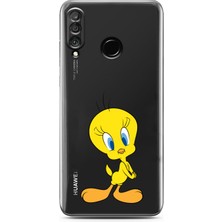 Moonset Huawei P30 Lite Uyumlu Baskılı Yumuşak Silikon Şeffaf Telefon Kılıfı