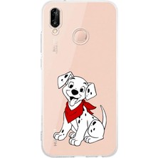 Moonset Huawei P20 Lite Uyumlu Baskılı Yumuşak Silikon Şeffaf Telefon Kılıfı