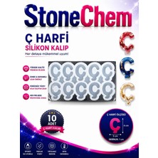Stonechem Ç Harfi Silikon Kalıp 10’lu – Epoksi Reçine Harf Kalıbı, Anahtarlık ve Takı Yapımı
