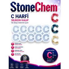 Stonechem C Harfi Silikon Kalıp 10’lu – Epoksi Reçine Harf Kalıbı, Anahtarlık ve Takı Yapımı