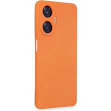 Bezos Realme C55 Kılıf Nano Içi Kadife Silikon - Turuncu