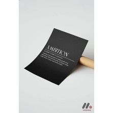 Modiwa Design Ambition Tanım Posteri Yüksek Kalite Duvar Afişi - Motivasyon Hediyesi