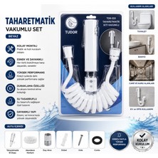 Usm Beyaz Taharetmatik Seti - Vakumlu Montaj - Akordeon Hortumlu